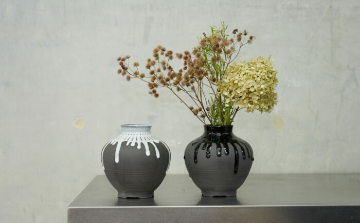 Hanano Shizuku Sakura 白 瑞浪市 / nozan 花瓶 フラワーベース [AZCQ007]