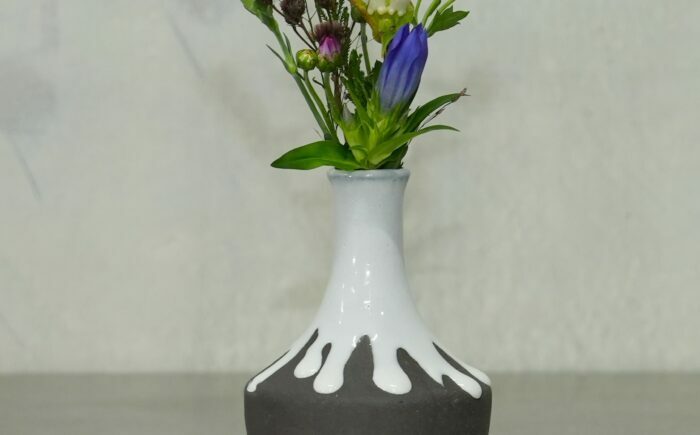 Hanano Shizuku Kikyou 白 瑞浪市 / nozan 花瓶 フラワーベース [AZCQ009]