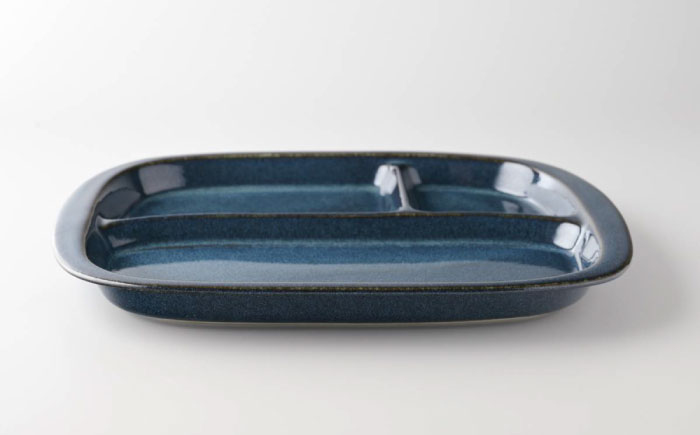 【美濃焼】 北欧ブルー ランチプレート 2点セット 35193655 瑞浪市 / やまに 食器 皿 陶磁器 [AZCR010]