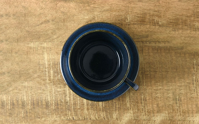 【美濃焼】 北欧ブルー コーヒーカップ＆ソーサー 1セット 3516162 瑞浪市 / やまに 食器 皿 陶磁器 [AZCR011]