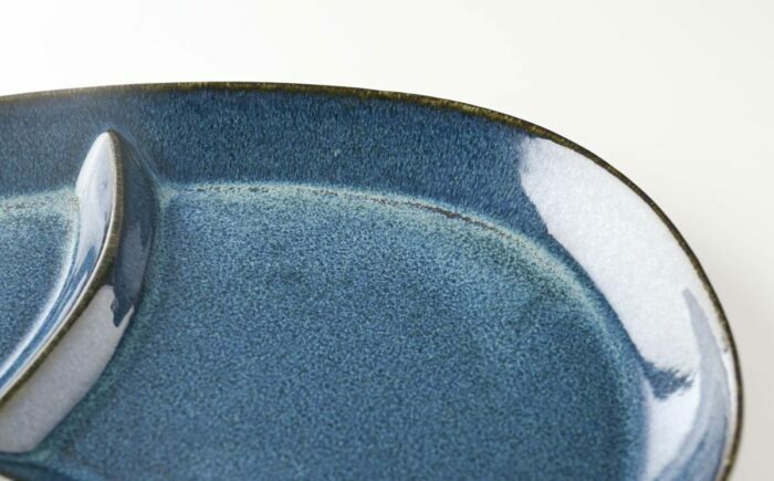 【美濃焼】 北欧ブルー おにぎり形 ランチプレート 2点セット 35193468 瑞浪市 / やまに 食器 皿 陶磁器 [AZCR012]