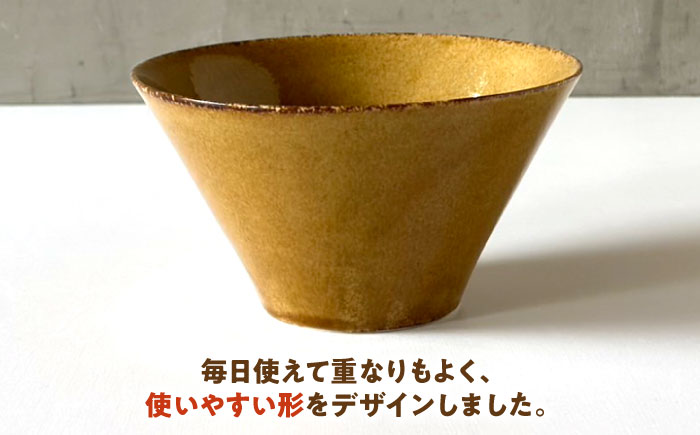 【美濃焼】 どんぶり 16cm / 鉢 サビキャラメル 瑞浪市 / 窯元ロングアイランド おしゃれ 食器 シンプル 食洗機対応 レンジ対応 [AZCU179] サビキャラメル