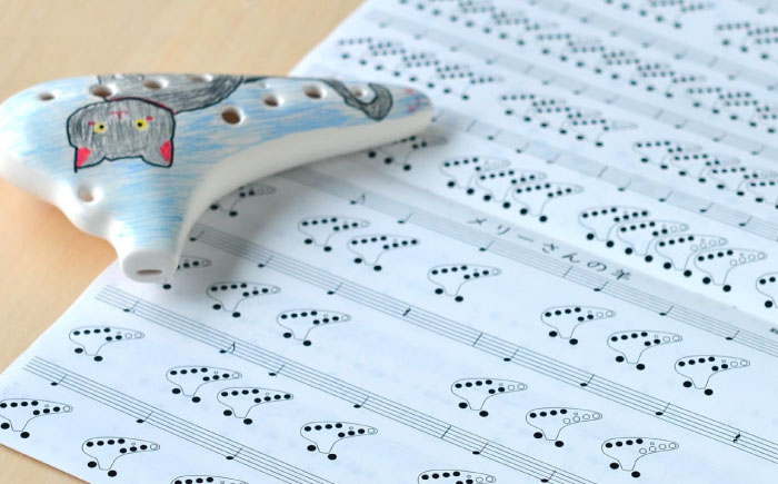【美濃焼】 本物の楽器 工作キット オカリナ12音階 自分でつくるお絵描き工作キット 瑞浪市 / スエラボ [AZCV001]
