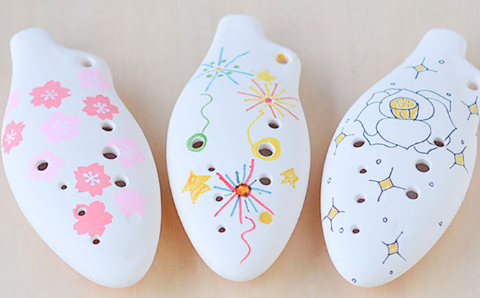【美濃焼】 オカリナより簡単！ 子供でも吹ける お絵かき楽器 工作キット セラリーナKids8音階 瑞浪市 / スエラボ [AZCV010]