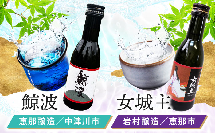 【東濃5銘酒地酒セット(180mlｘ5本)】 【ありがとうのうたげ】 小左衛門 / 鯨波 / 女城主 / 千古乃岩 / 三千盛 / 日本酒 お酒 地酒 銘酒 岐阜 / 瑞浪市 / 中島醸造 [AZDG001]