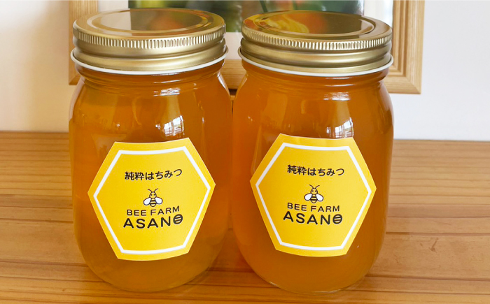 【12/22までの決済で年内発送】純粋ハチミツ アカシア 500g×2 瑞浪市 / honey shop Bee farm asano 蜂蜜 はちみつ [AZBT003]