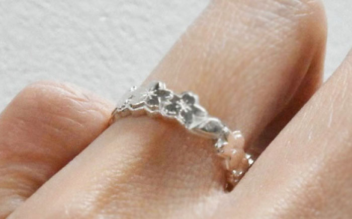 シルバーリング さくら 小 瑞浪市 / ATP シルバー アクセサリー ハンドメイド [AZAH005]