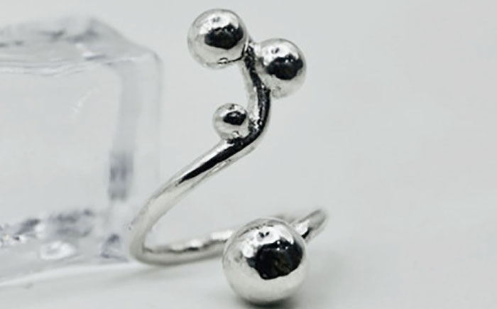 シルバーリング うにょうにょ 瑞浪市 / ATP シルバー アクセサリー ハンドメイド [AZAH008]