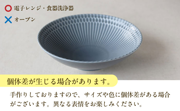 【選べる3色タイプ】【美濃焼】 さざなみ 18鉢 2枚セット 瑞浪市 / JS企画 皿 お皿 プレート 食器 [AZAZ071] 青白