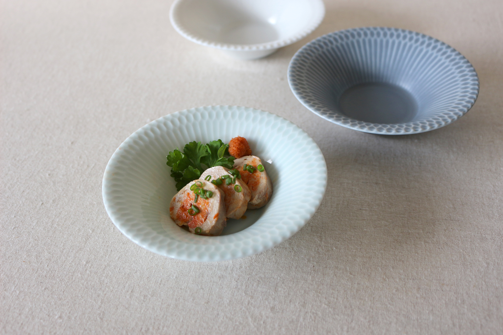 【3色から選べる】 【美濃焼】 さざなみ 11.5反小鉢 白 4枚セット 瑞浪市 / JS企画 鉢 小鉢 皿 ボウル 丸皿 [AZAZ119] 白