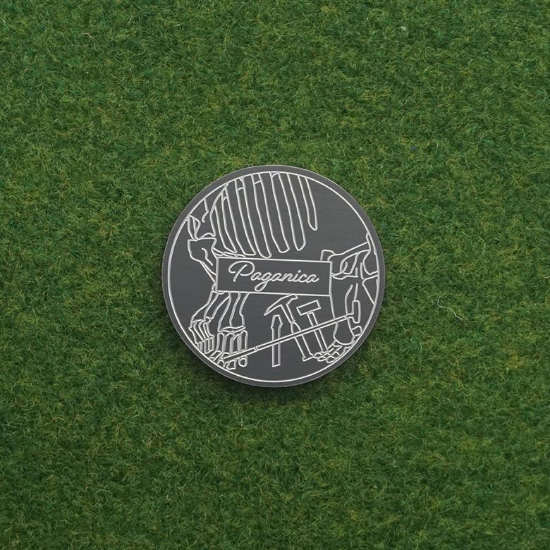 ボールマーカー Desmostylus(PAGANICA TOOLS 瑞浪市 / ジオニック ゴルフ 化石 マーカー [AZBQ026]