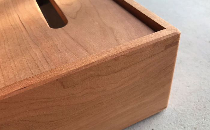 ティッシュボックス チェリー / ティッシュボックス ティッシュ箱 ティッシュケース ウォールナット インテリア 雑貨 木製 / 瑞浪市 / Factory Kakamu インテリア 雑貨 木製 [AZBZ004]