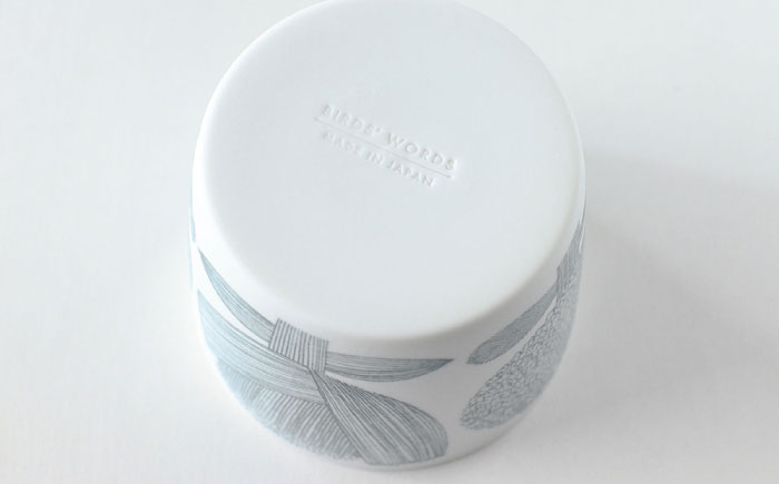 【美濃焼】 カップ ペアセット ＜BIRDS' WORDS＞ DAY BY DAY CUP [FLOWERS] イエロー × グレー 瑞浪市 / FLYWAY [AZCC010]