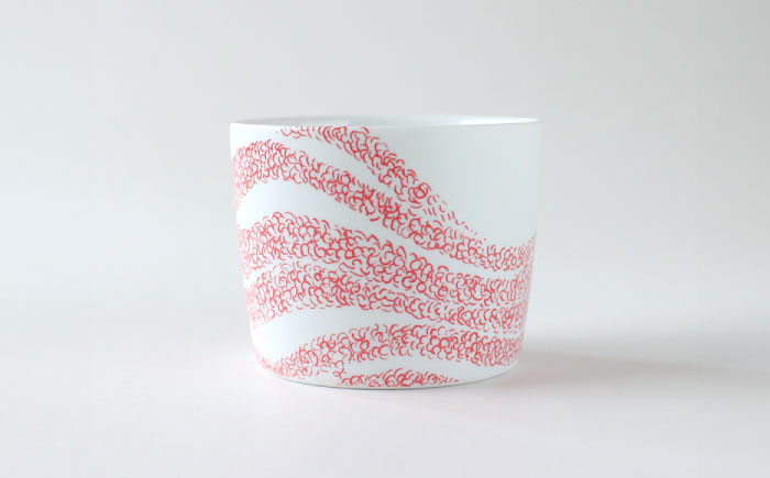 【美濃焼】　カップ ペアセット ＜BIRDS' WORDS / UNITY＞ YOSHIKO CUP ブルー × レッド 瑞浪市 / FLYWAY [AZCC022]