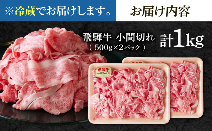 ※冷蔵配送/地域限定※ 飛騨牛 小間切 (大) 500g×2セット 瑞浪市 / きなぁた瑞浪 和牛 国産 岐阜県産 [AZCI027]