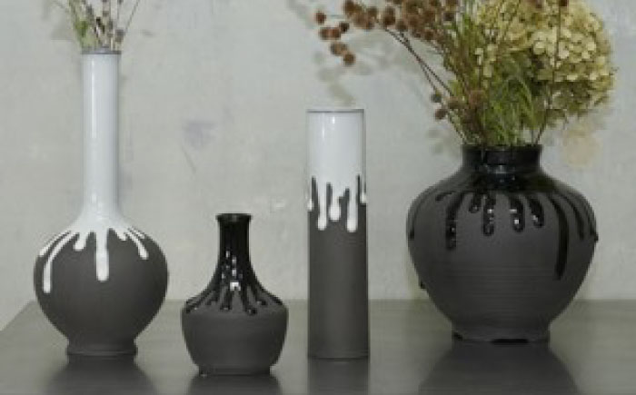 Hanano Shizuku Kikyou 白 瑞浪市 / nozan 花瓶 フラワーベース [AZCQ009]