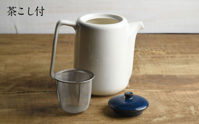 【美濃焼】 北欧/深ブルー 切立ちティーポット (スーニャ型) 3515316 瑞浪市 / やまに 茶器 陶磁器 [AZCR008]