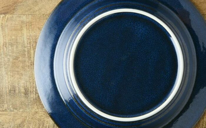 【美濃焼】 北欧ブルー 23cm カレー・パスタ皿 1点 35190188 瑞浪市 / やまに 食器 皿 陶磁器 [AZCR013]