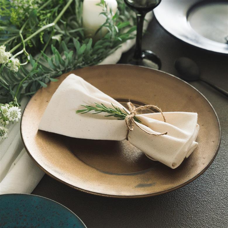 【3色から選べる】 【美濃焼】 恩田陽子 リムプレート L 27.5cm ゴールド 瑞浪市 / JS企画 皿 プレート おしゃれ [AZAZ050] ゴールド