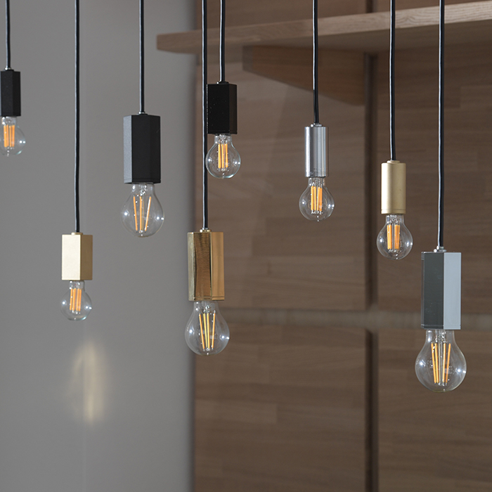 CTSH LIGHT. ペンダントライト＜HEXAGON ブラスト加工 E17＞ 瑞浪市 / ジオニック 照明器具 ソケット 真鍮 ゴールド [AZBQ081]