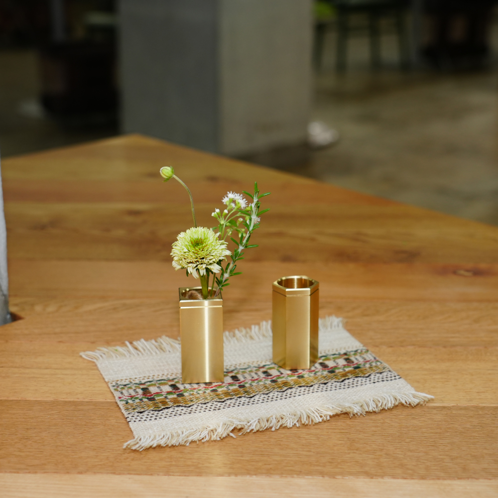 CTSH LIGHT. 一輪挿し＜SQUARE＞ 瑞浪市 / ジオニック インテリア フラワーベース 真鍮 ゴールド [AZBQ126]