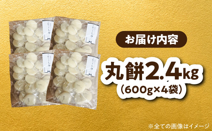 【12/10までの寄附で年内発送】農家がつくった杵つきもち 切り餅 丸餅 2.4kg （小分包装 / 600g×4袋） きねふりもち使用 瑞浪市 / 農事組合法人日吉機械営農組合 白餅 お餅 岐阜県産 国産 期間限定 [AZBW005]