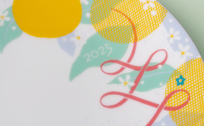 【美濃焼】 miyama. 2025年 (へび) 干支が描かれた イヤープレート 瑞浪市 / ミヤマプランニング インテリア 皿 蛇年 [AZCM077]