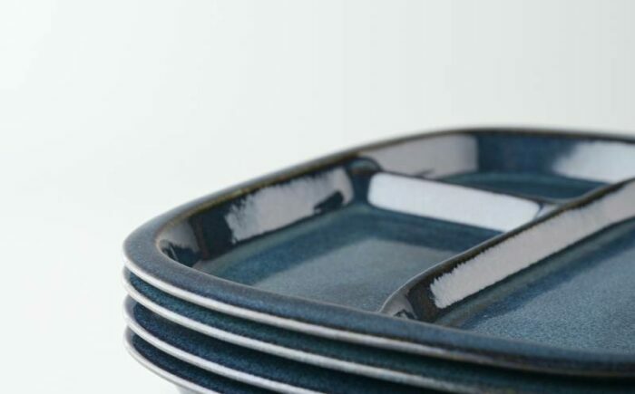 【美濃焼】 北欧ブルー ランチプレート 2点セット 35193655 瑞浪市 / やまに 食器 皿 陶磁器 [AZCR010]