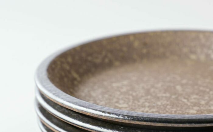 【美濃焼】 チグ 15cm 小皿 茶 箱入り 4枚セット 78193495 瑞浪市 / やまに 取り皿 食器 プレート [AZCR021]