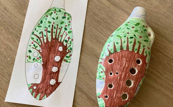 【美濃焼】 本物の楽器 工作キット セラリーナ12音階 自分でつくるお絵描き工作キット 瑞浪市 / スエラボ [AZCV002]