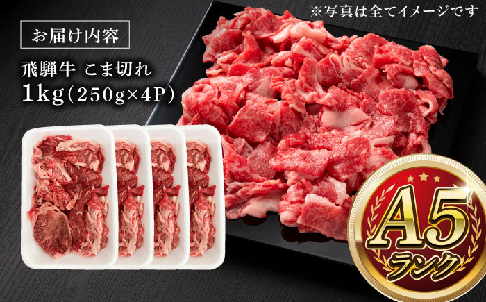 【12/22までの決済で年内発送】A5等級 飛騨牛 こま切れ 1kg (250g×4P) 瑞浪市 / マルチョウ渡辺精肉店 牛肉 和牛 国産 ギフト お取り寄せ [AZCW004]