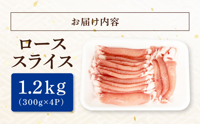 【12/22までの決済で年内発送】瑞浪ボーノポーク ロース スライス 1.2kg (300g×4P) 瑞浪市 / マルチョウ渡辺精肉店 冷凍 豚肉 国産 小分け お取り寄せ [AZCW031] 1.2kg