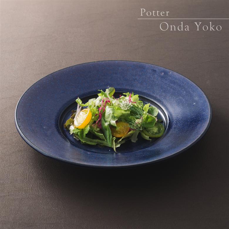 【3色から選べる】 【美濃焼】 恩田陽子 リムプレート L 27.5cm パープル 瑞浪市 / JS企画 皿 プレート おしゃれ [AZAZ051] パープル