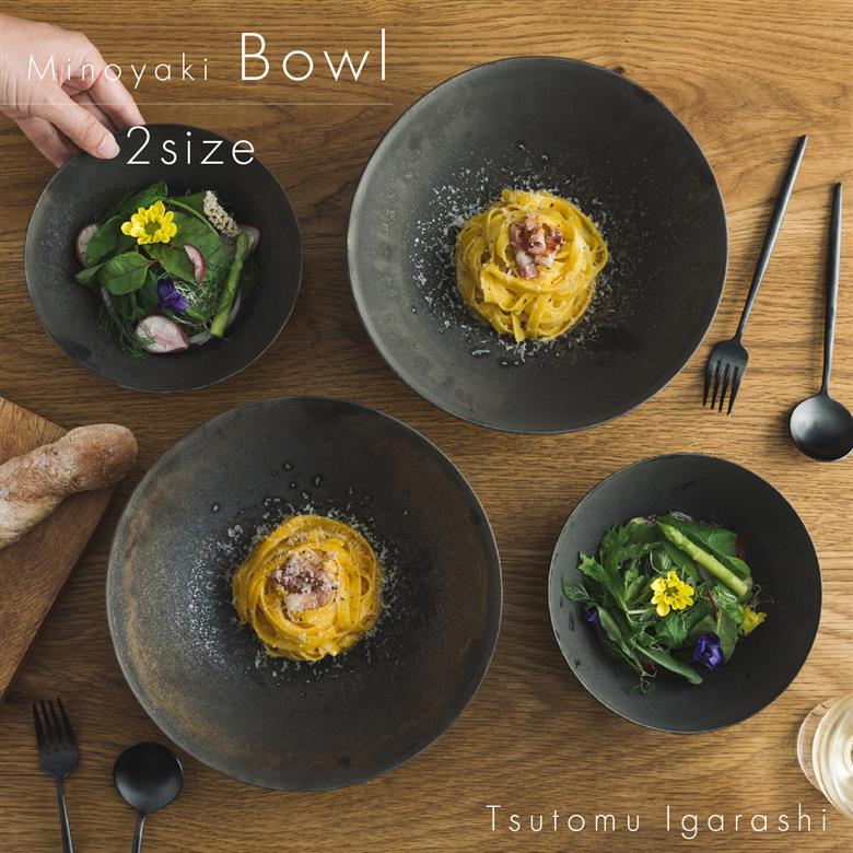 【美濃焼】 五十嵐務 鉢 ブロンズ釉 2サイズ各2枚セット 瑞浪市 / JS企画 鉢 セット 陶芸作品 取鉢 ボウル 皿 [AZAZ207]