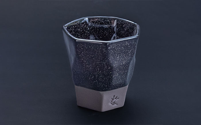 【美濃焼】 つばめ工房 黒土 フリーカップ 天の川ネイビー 瑞浪市 / 大恵 陶磁器 食器 ギフト [AZBG008]