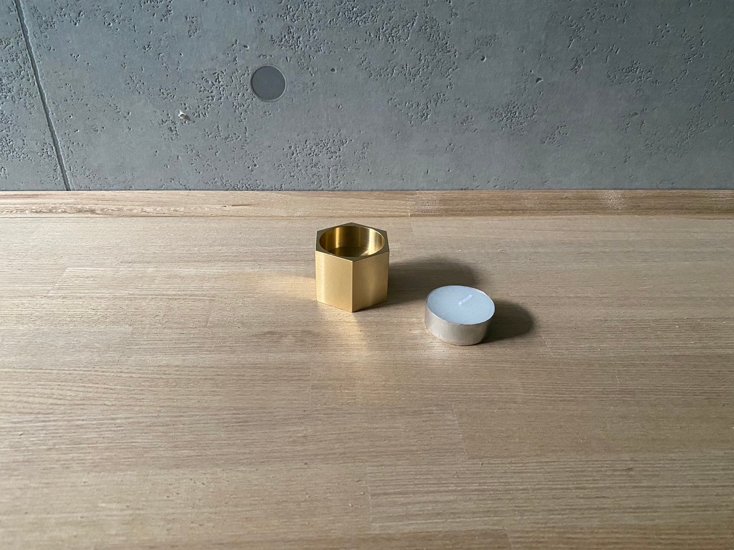 CTSH LIGHT. キャンドルホルダー＜HEXAGON＞ 瑞浪市 / ジオニック インテリア ろうそく 真鍮 ゴールド [AZBQ124]