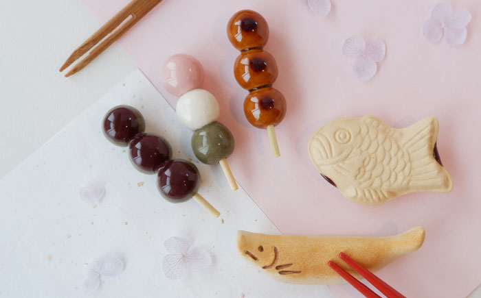 【美濃焼】 手づくり 箸置き 5種セット 和菓子 gf421 瑞浪市 / イホシロ窯 [AZCG012]