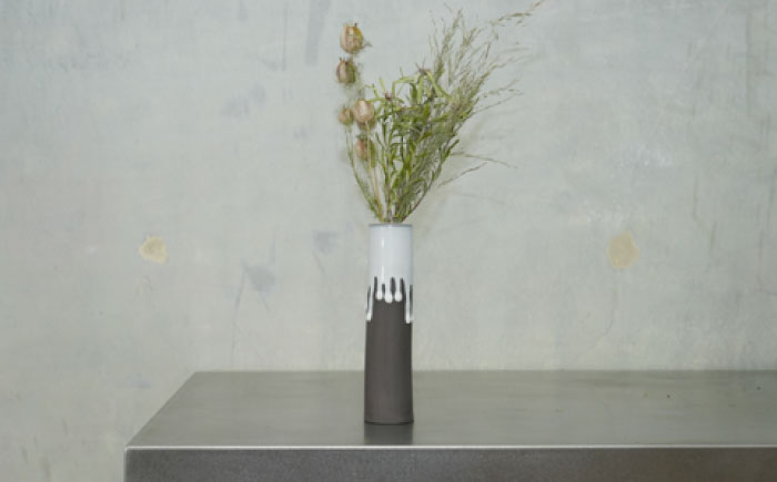 Hanano Shizuku Lavender 白 瑞浪市 / nozan 花瓶 フラワーベース [AZCQ003]