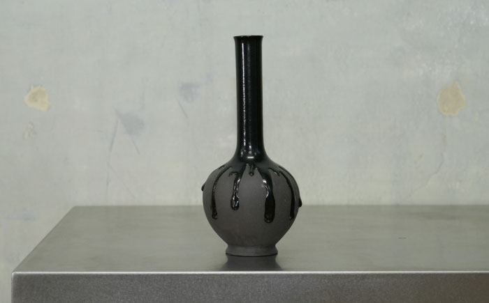 Hanano Shizuku Yuri 黒 瑞浪市 / nozan 花瓶 フラワーベース [AZCQ006]
