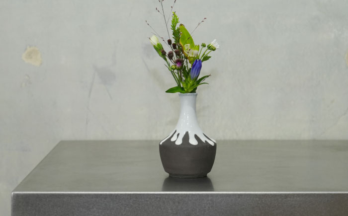 Hanano Shizuku Kikyou 白 瑞浪市 / nozan 花瓶 フラワーベース [AZCQ009]