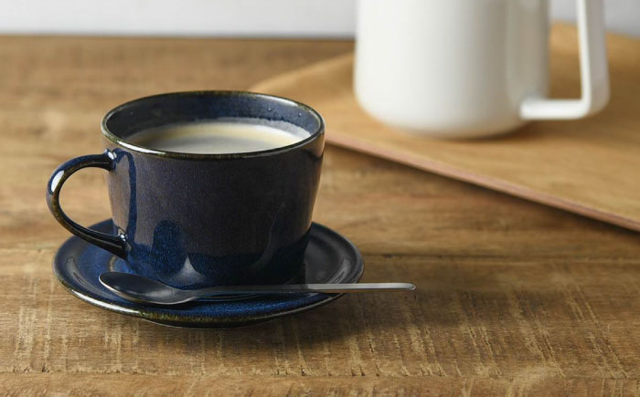 【美濃焼】 北欧ブルー コーヒーカップ＆ソーサー 1セット 3516162 瑞浪市 / やまに 食器 皿 陶磁器 [AZCR011]