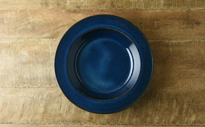 【美濃焼】 北欧ブルー 23cm カレー・パスタ皿 1点 35190188 瑞浪市 / やまに 食器 皿 陶磁器 [AZCR013]