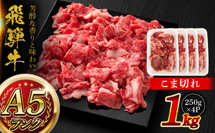 【12/22までの決済で年内発送】A5等級 飛騨牛 こま切れ 1kg (250g×4P) 瑞浪市 / マルチョウ渡辺精肉店 牛肉 和牛 国産 ギフト お取り寄せ [AZCW004]