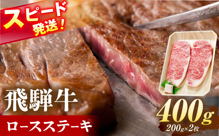 飛騨牛 ロースステーキ 400g (200g×2枚) 瑞浪市 /  冷凍 赤身 和牛 ギフト [AZDB007]