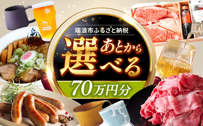【あとから選べる】 岐阜県瑞浪市ふるさとギフト 70万円分 飛騨牛 瑞浪ボーノポーク ソーセージ 化石 美濃焼 あとから ギフト [AZDD016] 70万円分