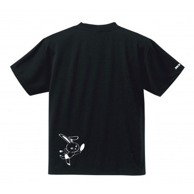 JTTA公認　卓球ユニフォーム【男女兼用(ドライ):Sサイズ】うさぎ　ブラック