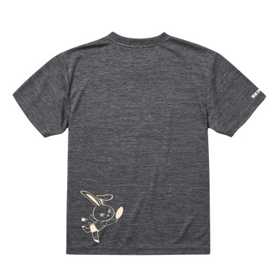 JTTA公認　卓球ユニフォーム【男女兼用(ドライ):Lサイズ】うさぎ　チャコール