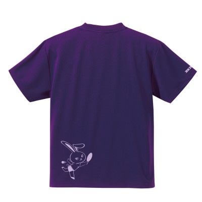 JTTA公認　卓球ユニフォーム【男女兼用(ドライ):XXLサイズ】うさぎ　パープル