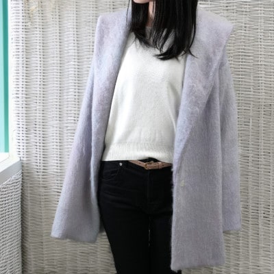 モヘアシャギーコート