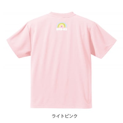 JTTA公認　卓球ユニフォーム【男女兼用(ドライ):Mサイズ】ネバーバックダウンB　ライトピンク